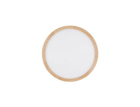 Lampa sufitowa okrągła z drewnianą obwódką średnica 50cm zmienna barwa AQUA WOOD BUK 45W LED 18008 TK Lighting