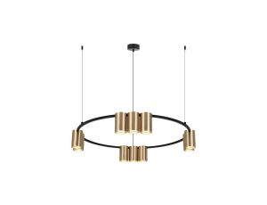 Lampa wisząca (koło) GENESIS BLACK GOLD 10xGU10 ML0375 Milagro