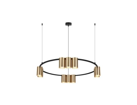 Lampa wisząca (koło) GENESIS BLACK GOLD 10xGU10 ML0375 Milagro