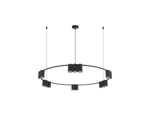 Lampa wisząca (koło) GENESIS BLACK 15xGU10 ML0376 Milagro