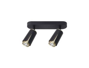 Lampa sufitowa FLOWER BLACK GOLD SPOT 2xGU10 ML0265 Milagro