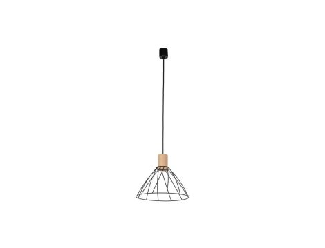 Zwis lampa wisząca czarna/sosna MODESTO WOOD w stylu retro na GU10 10156 TK Lighting