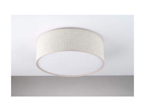 Lampa sufitowa NICOLA BROWN do salonu, lniany klosz w stylu boho, gwint E27 10199 TK Lighting