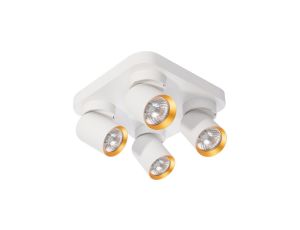 Lampa sufitowa Andy 4xGU10 Kwadrat Biały + Złoty ML9940 Milagro