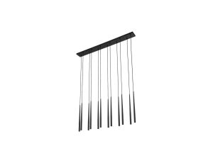 Lampa wisząca czarna na podłużnej belce PIANO BLACK 12 10115 TK Lighting