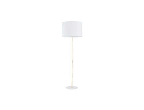 Lampa podłogowa z abażurem UMBERTO E27 złota noga i biała podstawa 16033 TK Lighting