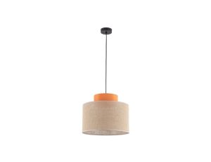 Lampa wisząca dwukolorowa o średnicy 38cm DUO JUTA ORANGE 1xE27 3227 TK Lighting