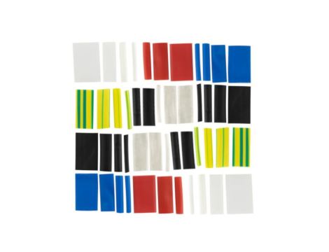 Zestaw rurek termokurczliwych 3/5/8/10/15-4cm, różne kolory 08301 /55szt./