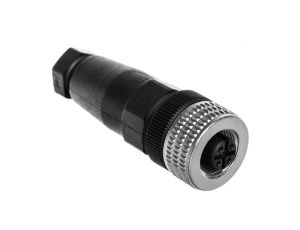 Złącze żeńskie M12 proste 5-pinowe dławica Pg7 metal XZCC12FDM50B