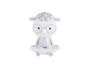 Lampka nocna dekoracyjna dziecięca OWIECZKA na deskorolce LED 2.5W ciepła szara Goldlux lampka dla dzieci