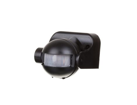 Czujnik ruchu 180 stopni natynkowy IP44 zasięg 12m czarny 15318