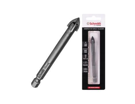 Wiertło do szkła gresu ceramiki glazury 10mm otwornica HEX Schmith