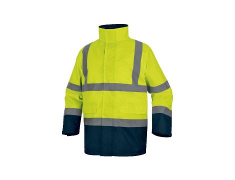 Kurtka ostrzegawcza 5 W 1 z poliestru Oxford powlekanego, odpinana Bluza, Żółty fluo-granatowy, rozmiar: 3XL, SPEEDJM3X