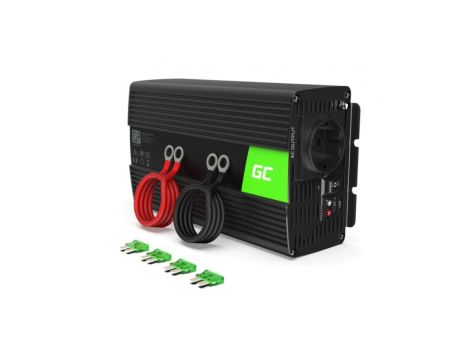 PRZETWORNICA NAPIĘCIA INWERTER Green Cell 12V / 230V 1000W/2000W CZYSTA SINUSOIDA INV09