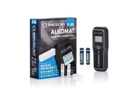Alkomat BACscan F-30 elektrochemiczny. Kalibracja 24mc - 10 lat gwarancji.