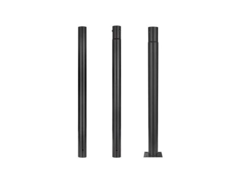 Słup oświetleniowy, maszt do kamer fi: 60mm 3m podstawa 150x150x6mm czarny MASTER LED