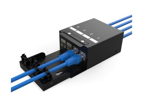 Skrzynka punktu konsolidacji, 4-portowe moduły Keystone z inteligentnym menedżerem kabli DN-93708-4