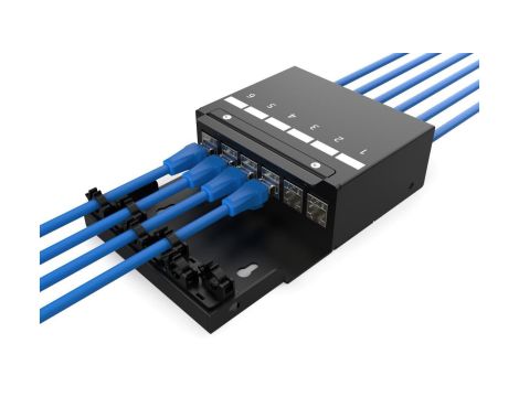 Skrzynka punktu konsolidacji, 6-portowe moduły Keystone z inteligentnym menedżerem kabli DN-93708-6