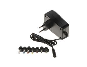 Zasilacz wtyczkowy uniwersalny 3-12V/1.2A/BL