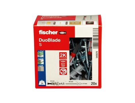 Kołek samowiercący do płyt G-K z wkrętem DUOBLADE S TRADE 545678 /opak=20szt./