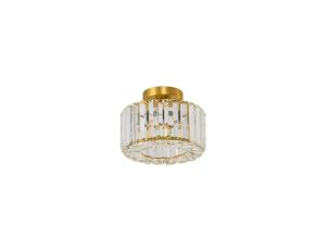 Plafon Galactico z eleganckim szklanym kloszem w stylu Glamour złote elementy LP-2383/1C GD Light Prestige