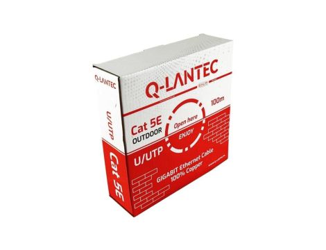 Kabel teleinformatyczny U/UTP kat.5e PE Fca szary Q-LANTEC /100m/