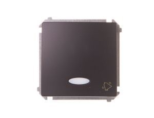 Simon Basic Przycisk dzwonek z podświetleniem 10AX 250V grafit matowy BMD1L.01/28