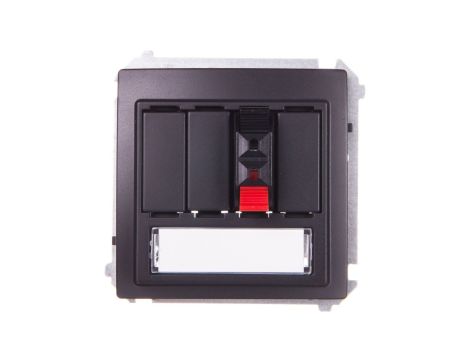 Simon Basic Gniazdo głośnikowe pojedyncze z polem opisowym grafit matowy BMGL31.01/28