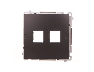 Simon Basic Pokrywa podwójna gniazd teleinformatycznych na Keystone płaska grafit matowy BMPT/28