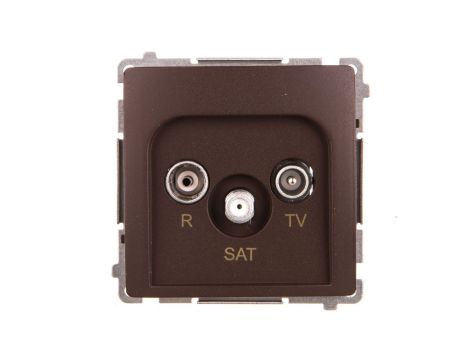 Simon Basic Gniazdo antenowe RTV/SAT przelotowe czekoladowy BMZAR-SAT10/P.01/47