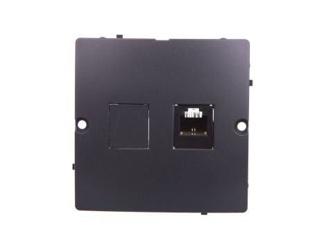 Simon Basic Gniazdo telefoniczne pojedyncze RJ11 grafit matowy BMTF1.02/28