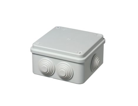 Puszka natynkowa z zaciskami seria 405 105x105x55 szary EC405C4 /opak. 60/