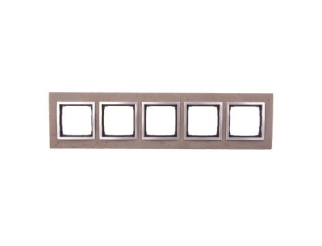 Simon 54 Nature Ramka pięciokrotna beton - BUTTI CEMENTI DRN5/92