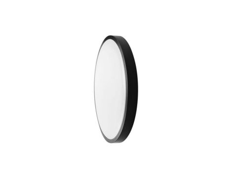 Plafoniera LED 18W 1830lm 4000K Dioda SAMSUNG IP44 Okrągła fi295 Mleczny Czarna Ramka z mikrofalowym czujnikiem ruchu (+ pilot)