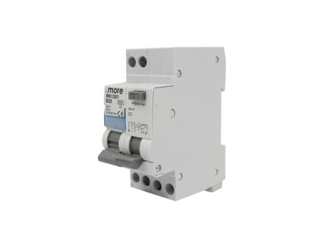 Wyłącznik różnicowo-prądowy z członem nadprądowym 1P+N B25A 30mA typAC