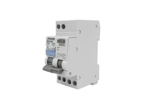 Wyłącznik różnicowo-prądowy z członem nadprądowym 1P+N C16A 30mA typAC