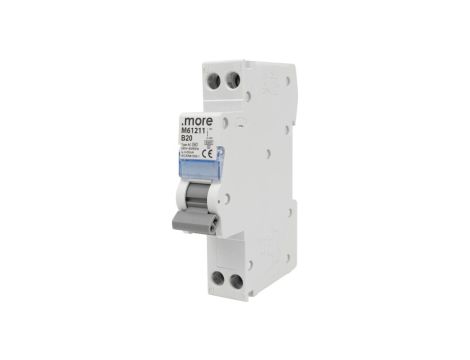 Wyłącznik różnicowo-prądowy z członem nadprądowym 1P B20A 30mA typAC