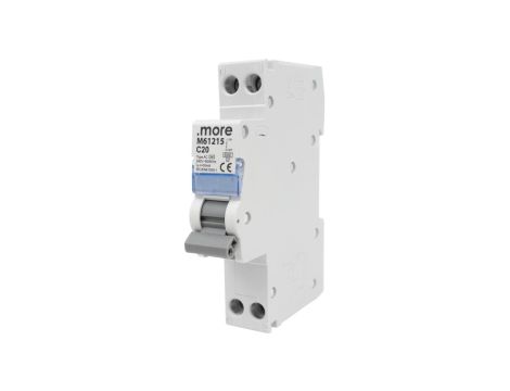 Wyłącznik różnicowo-prądowy z członem nadprądowym C20A,30mA,1P typAC