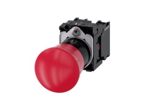 Przycisk grzybkowy awaryjnego zatrzymania, 22 mm, okrągły, tworzywo sztuczne, czerwony, 40 mm 3SU1100-1HB20-1PA0