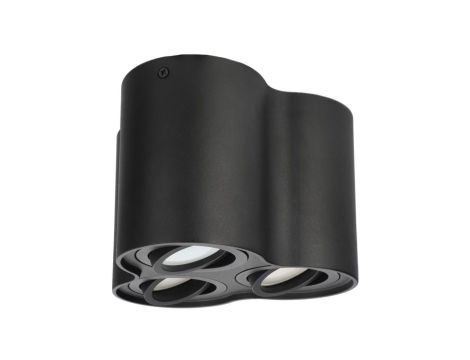 Oprawa sufitowa natynkowa SKAND 3 Black 3xGU10 IP20 okrągła czarna potrójna EDO777107 EDO