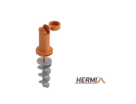 Uchwyt drutu odgromowego fi8 do styropianu PP brąz