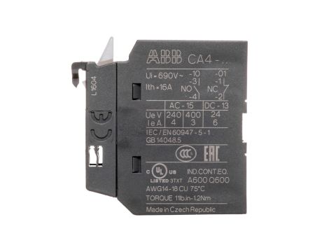 Styk pomocniczy 1Z 0R montaż czołowy CA4-10 1SBN010110R1010