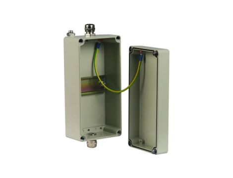 Obudowa aluminiowa, IP 65, 100x200x81 mm, z szyną 35 mm 906055