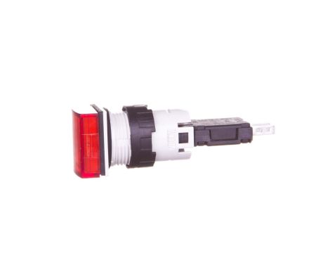 Kompletny wskaźnik świetlny, Czerwony, LED, Kwadratowy, 12...24 V AC/DC, 16 mm, Plastik Harmony XB6 XB6CV4BB
