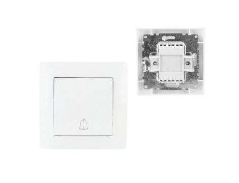 Przycisk Dzwonkowy Dzwonek Zwierny Odbijający Podtynkowy LC-06 Biały WESA