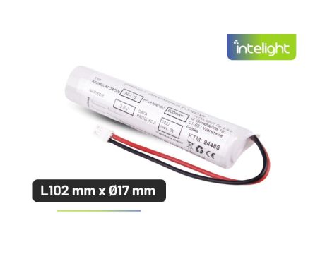 Pakiet akumulatorów NiCd 3,6V 600mAh do oprawy Punto Led (po 2016r.) - L102 x Ø17 / 94485