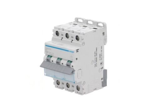 NBN306 Wyłącznik nadprądowy, 230/400VAC, Prąd znamionowy: 6A, Bieguny: 3, Charakt: B