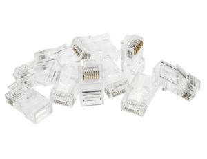 Wtyk modularny RJ45 8P8C kat.5e nieekranowany UTP uniwersalny drut linka NEKU opakowanie WORECZEK 10szt.