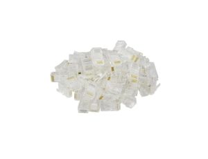 Wtyk modularny RJ45 8P8C kat.5e nieekranowany UTP uniwersalny drut linka przelotowy NEKU opakowanie WORECZEK 100szt.