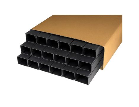 Listwa elektroinstalacyjna kanał kablowy BKK 60x40mm korytko z pokrywą KARTON=48m (24szt) NEKU czarny
